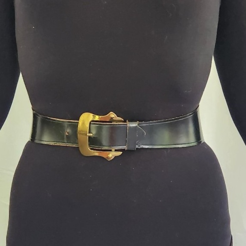 Vintage Harley Black Leather Belt